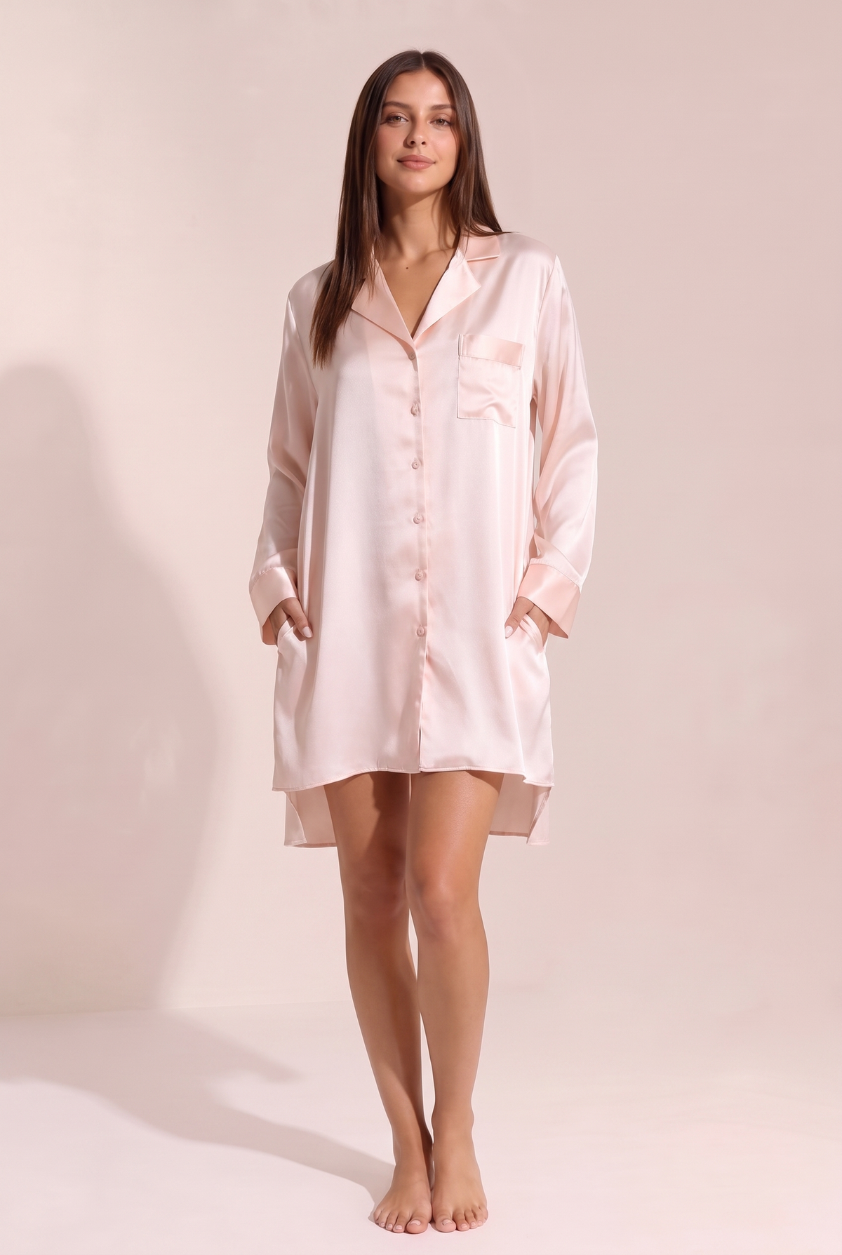 Chemise de Nuit Aurore - satin fluide